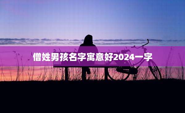 僧姓男孩名字寓意好2024一字
