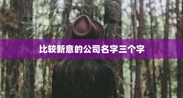 比较新意的公司名字三个字