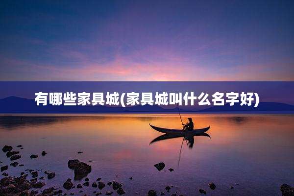 有哪些家具城(家具城叫什么名字好)