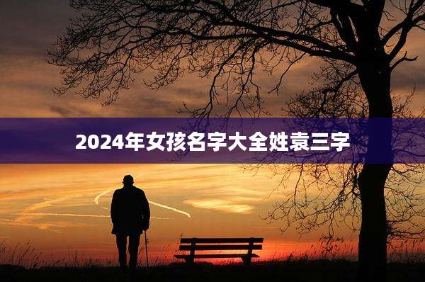 2024年女孩名字大全姓袁三字