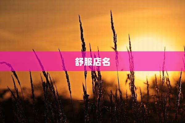 舒服店名