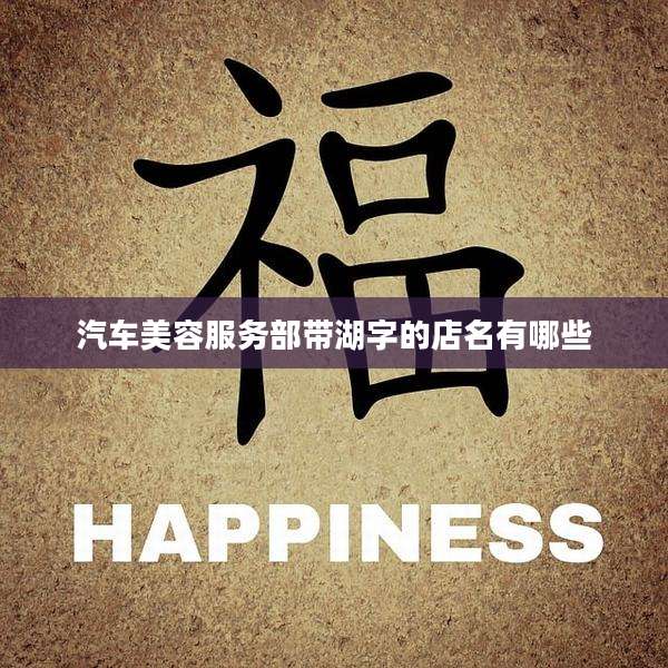 汽车美容服务部带湖字的店名有哪些