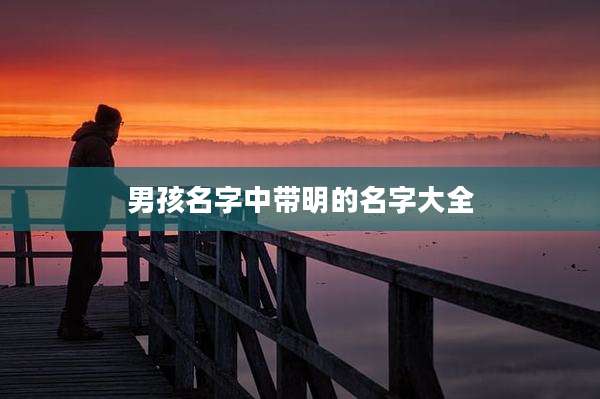 男孩名字中带明的名字大全