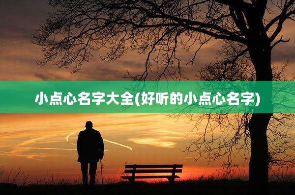 小点心名字大全(好听的小点心名字)