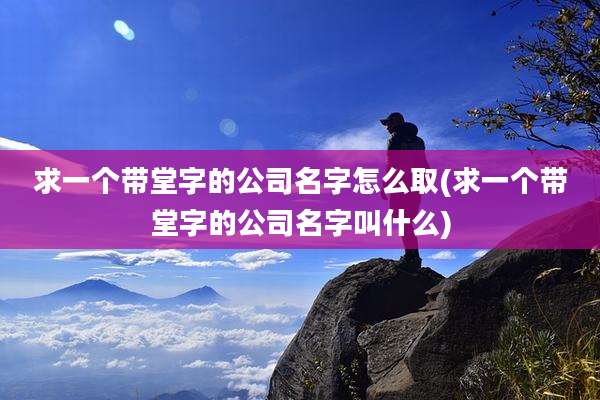 求一个带堂字的公司名字怎么取(求一个带堂字的公司名字叫什么)