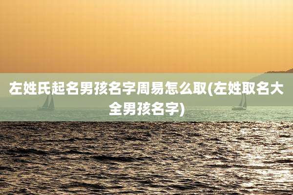 左姓氏起名男孩名字周易怎么取(左姓取名大全男孩名字)