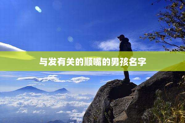 与发有关的顺嘴的男孩名字