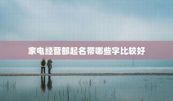 家电经营部起名带哪些字比较好