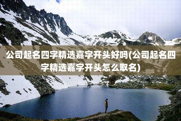 公司起名四字精选嘉字开头好吗(公司起名四字精选嘉字开头怎么取名)