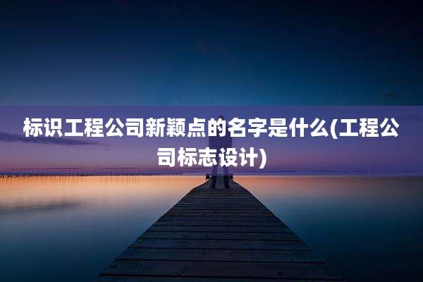 标识工程公司新颖点的名字是什么(工程公司标志设计)
