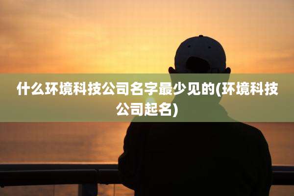 什么环境科技公司名字最少见的(环境科技公司起名)