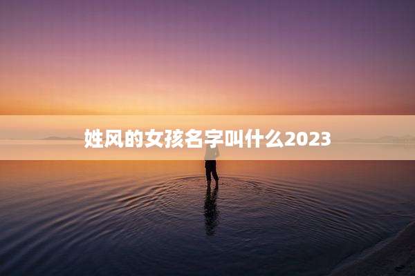 姓风的女孩名字叫什么2023