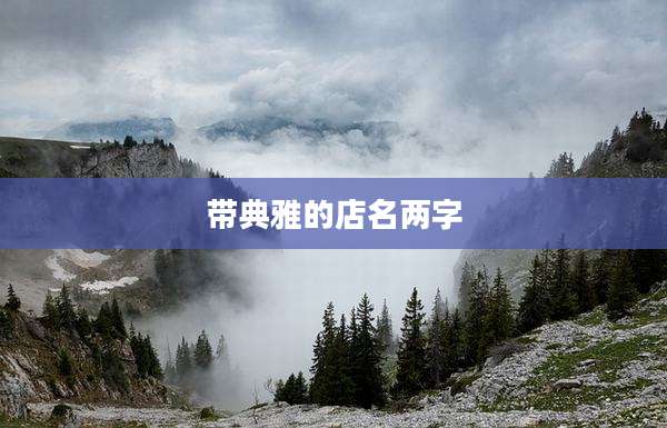 带典雅的店名两字
