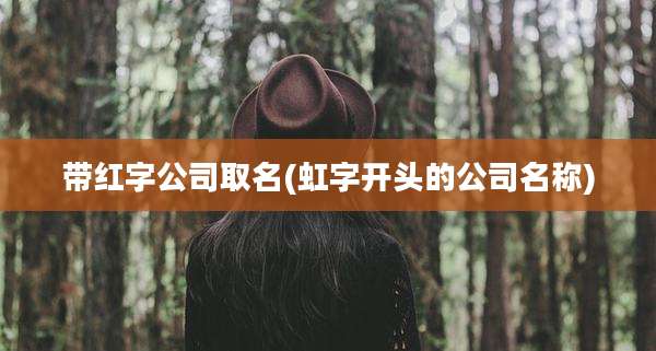 带红字公司取名(虹字开头的公司名称)