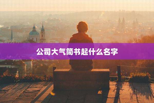 公司大气简书起什么名字