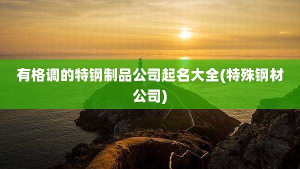 有格调的特钢制品公司起名大全(特殊钢材公司)
