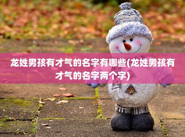 龙姓男孩有才气的名字有哪些(龙姓男孩有才气的名字两个字)
