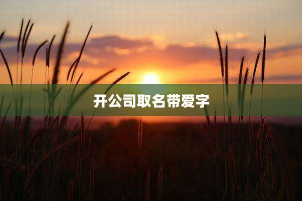 开公司取名带爱字