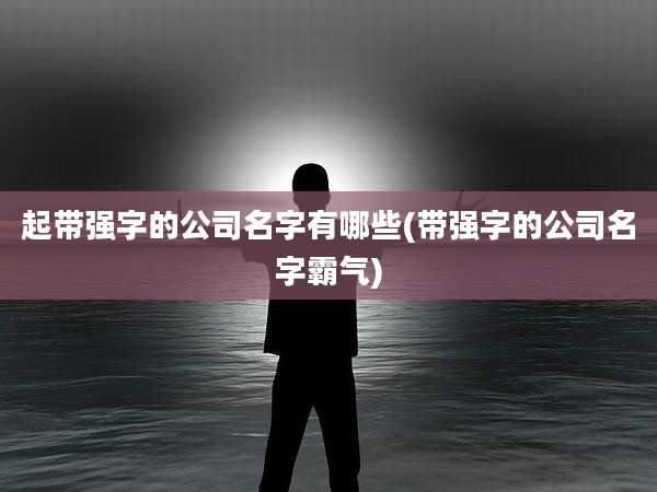 起带强字的公司名字有哪些(带强字的公司名字霸气)