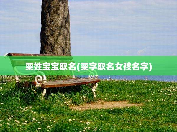 粟姓宝宝取名(粟字取名女孩名字)