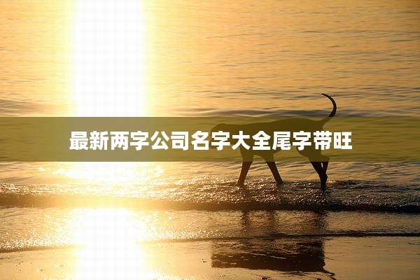 最新两字公司名字大全尾字带旺