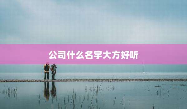 公司什么名字大方好听
