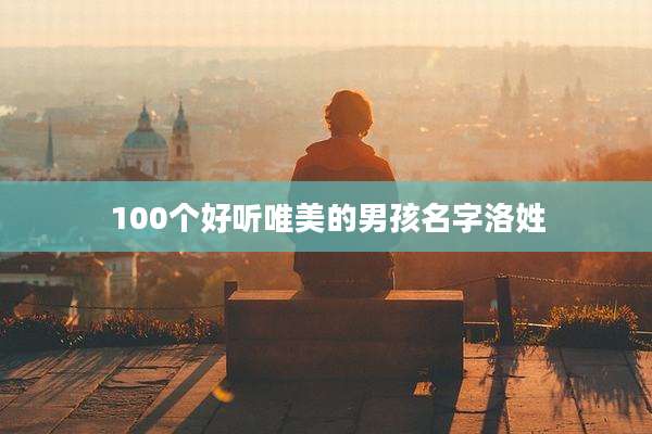 100个好听唯美的男孩名字洛姓