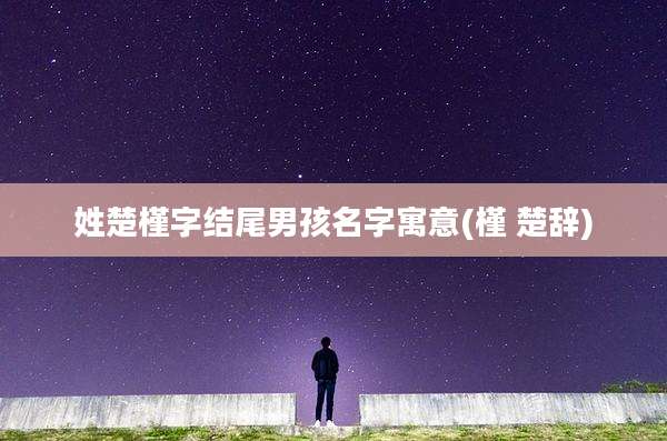 姓楚槿字结尾男孩名字寓意(槿 楚辞)