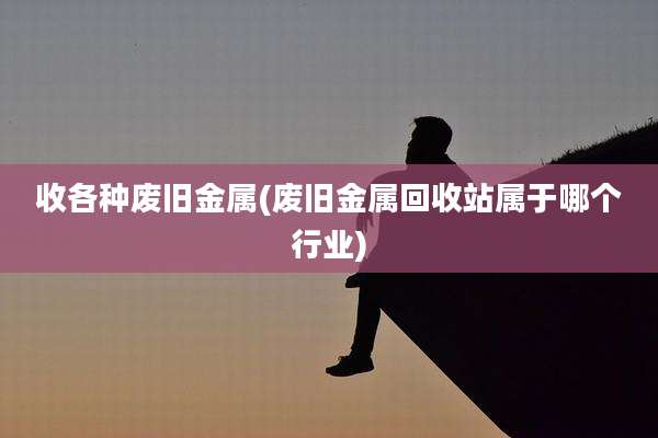 收各种废旧金属(废旧金属回收站属于哪个行业)