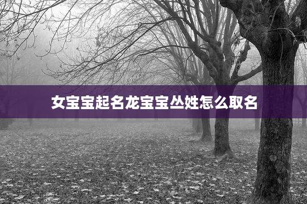 女宝宝起名龙宝宝丛姓怎么取名