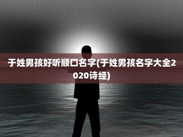 于姓男孩好听顺口名字(于姓男孩名字大全2020诗经)