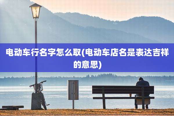 电动车行名字怎么取(电动车店名是表达吉祥的意思)