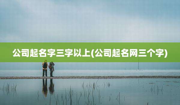 公司起名字三字以上(公司起名网三个字)