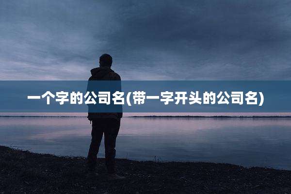 一个字的公司名(带一字开头的公司名)