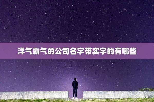洋气霸气的公司名字带实字的有哪些