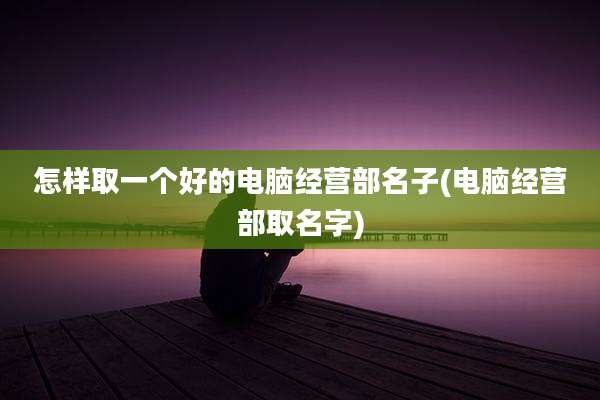 怎样取一个好的电脑经营部名子(电脑经营部取名字)