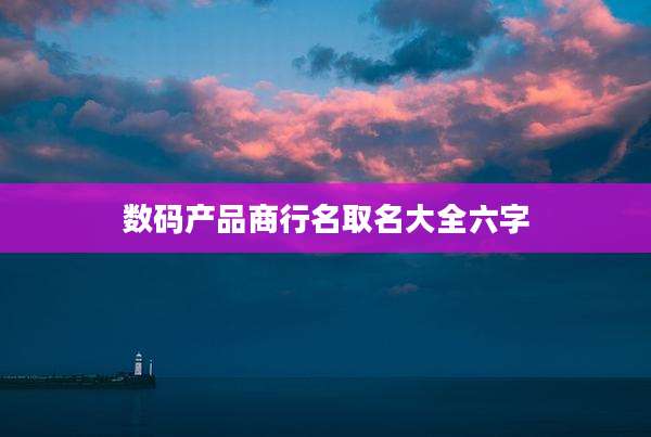 数码产品商行名取名大全六字