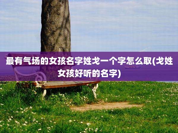 最有气场的女孩名字姓戈一个字怎么取(戈姓女孩好听的名字)
