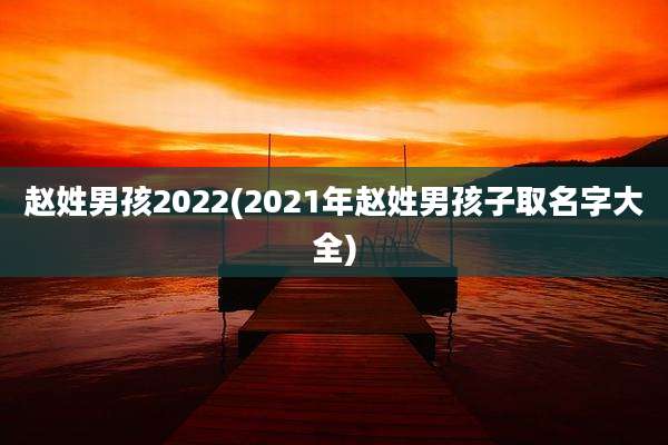 赵姓男孩2022(2021年赵姓男孩子取名字大全)