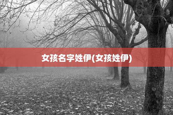 女孩名字姓伊(女孩姓伊)