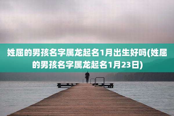 姓屈的男孩名字属龙起名1月出生好吗(姓屈的男孩名字属龙起名1月23日)