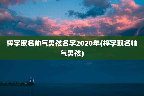 梓字取名帅气男孩名字2020年(梓字取名帅气男孩)