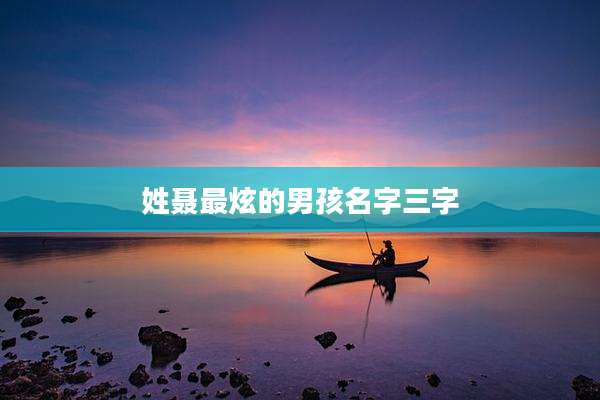 姓聂最炫的男孩名字三字