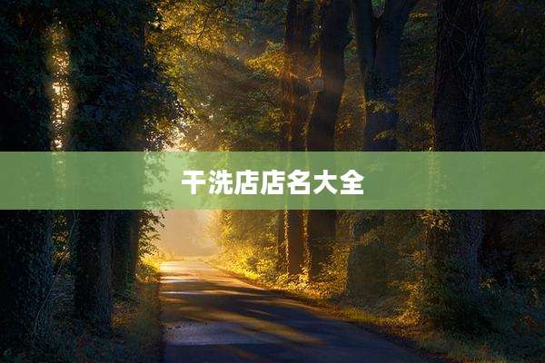 干洗店店名大全
