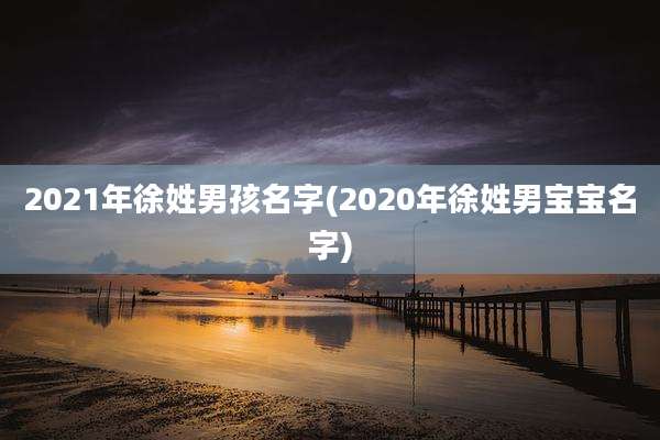 2021年徐姓男孩名字(2020年徐姓男宝宝名字)