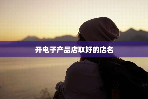 开电子产品店取好的店名