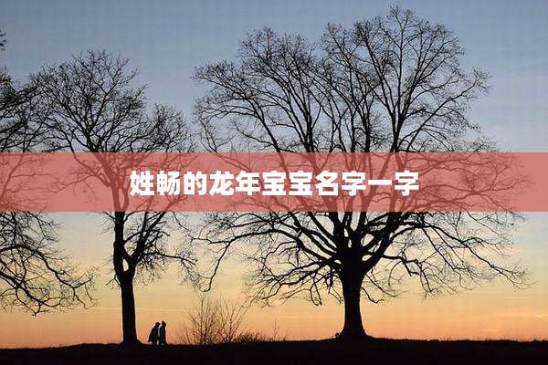 姓畅的龙年宝宝名字一字