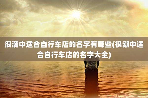 很潮中适合自行车店的名字有哪些(很潮中适合自行车店的名字大全)