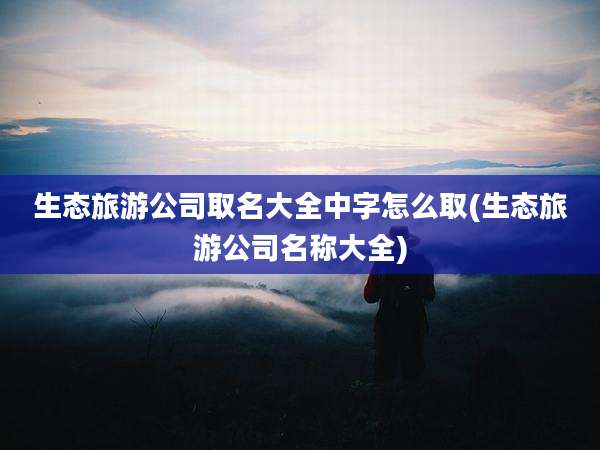 生态旅游公司取名大全中字怎么取(生态旅游公司名称大全)
