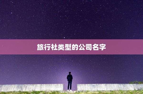 旅行社类型的公司名字